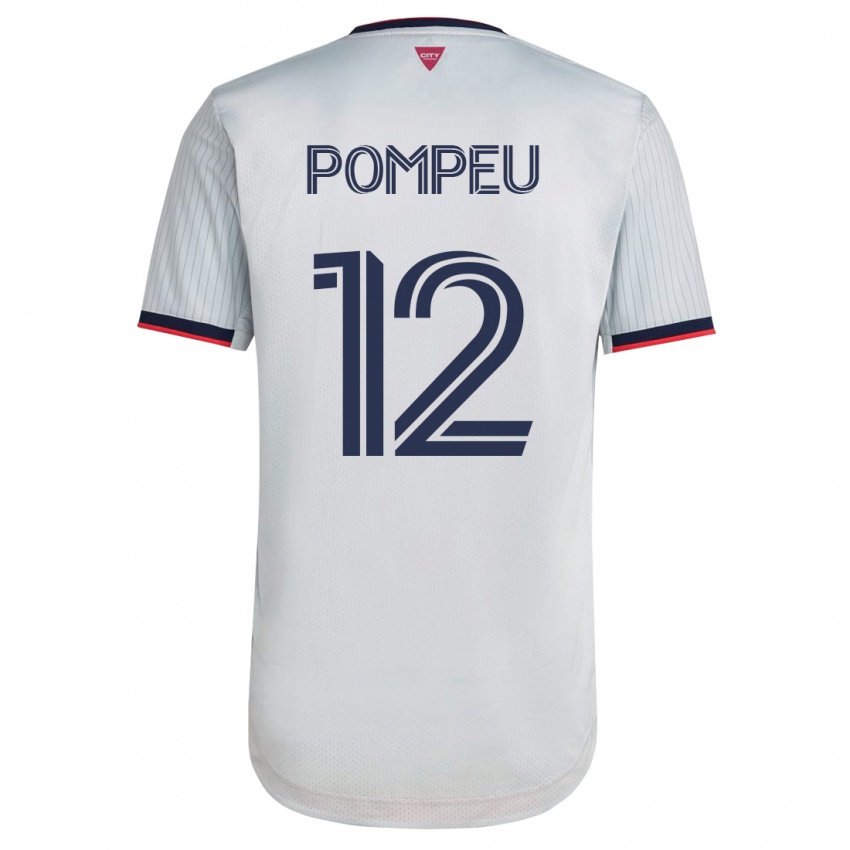 Børn Célio Pompeu #12 Hvid Udebane Spillertrøjer 2023/24 Trøje T-Shirt