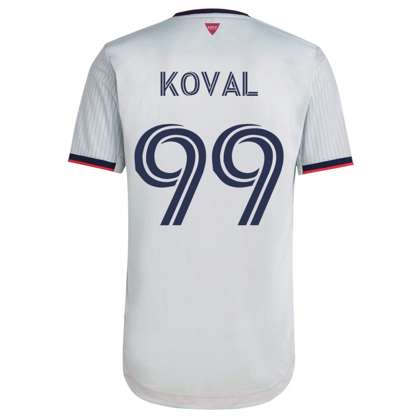 Børn Stanislav Koval #99 Hvid Udebane Spillertrøjer 2023/24 Trøje T-Shirt