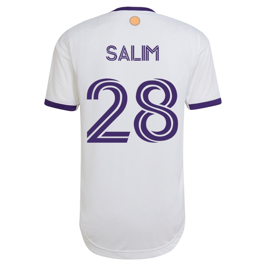 Børn Abdi Salim #28 Hvid Udebane Spillertrøjer 2023/24 Trøje T-Shirt
