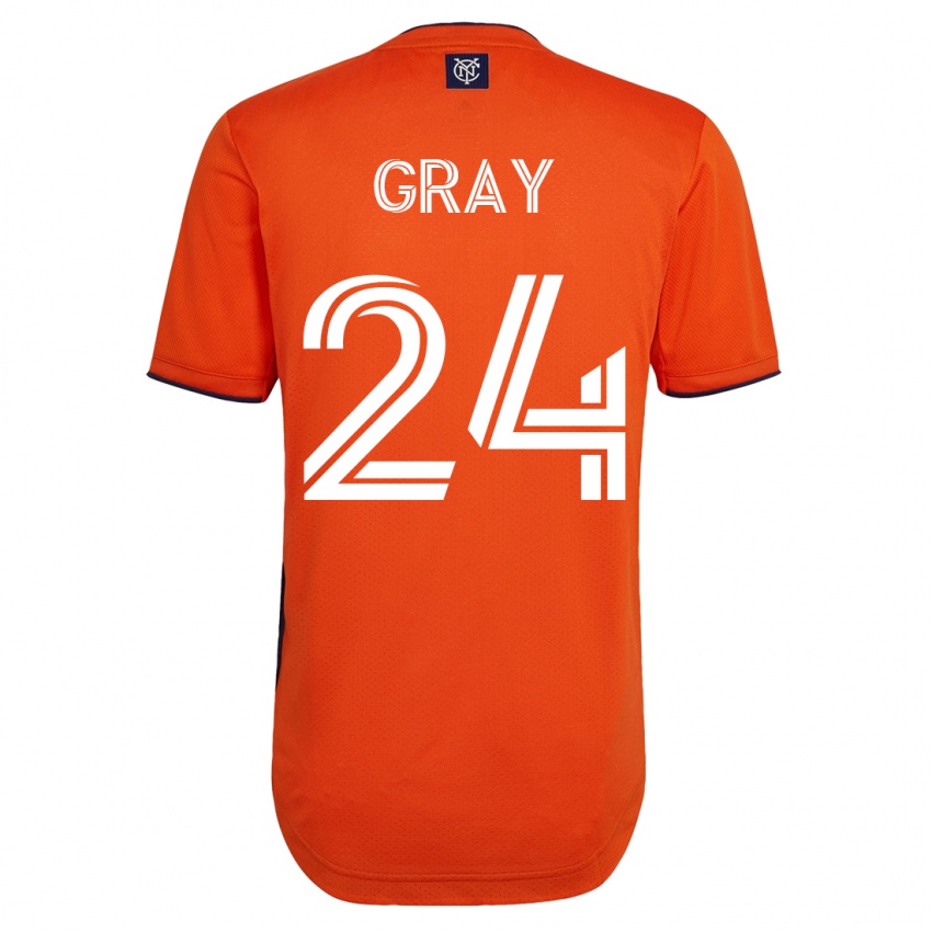 Børn Tayvon Gray #24 Sort Udebane Spillertrøjer 2023/24 Trøje T-Shirt