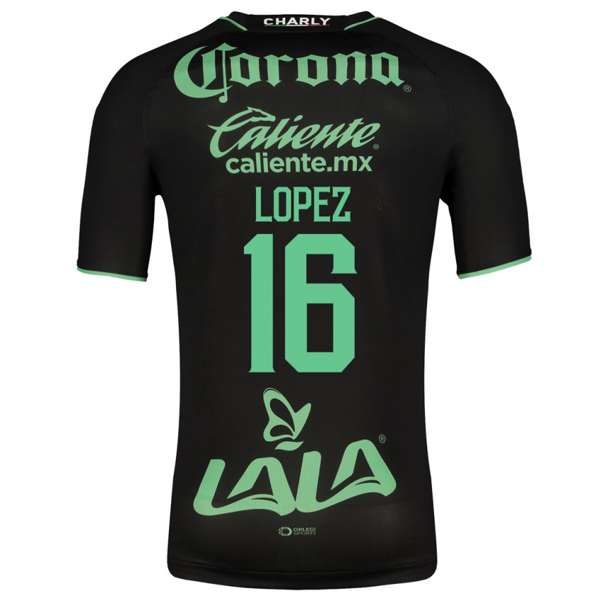 Børn Aldo López #16 Sort Udebane Spillertrøjer 2023/24 Trøje T-Shirt
