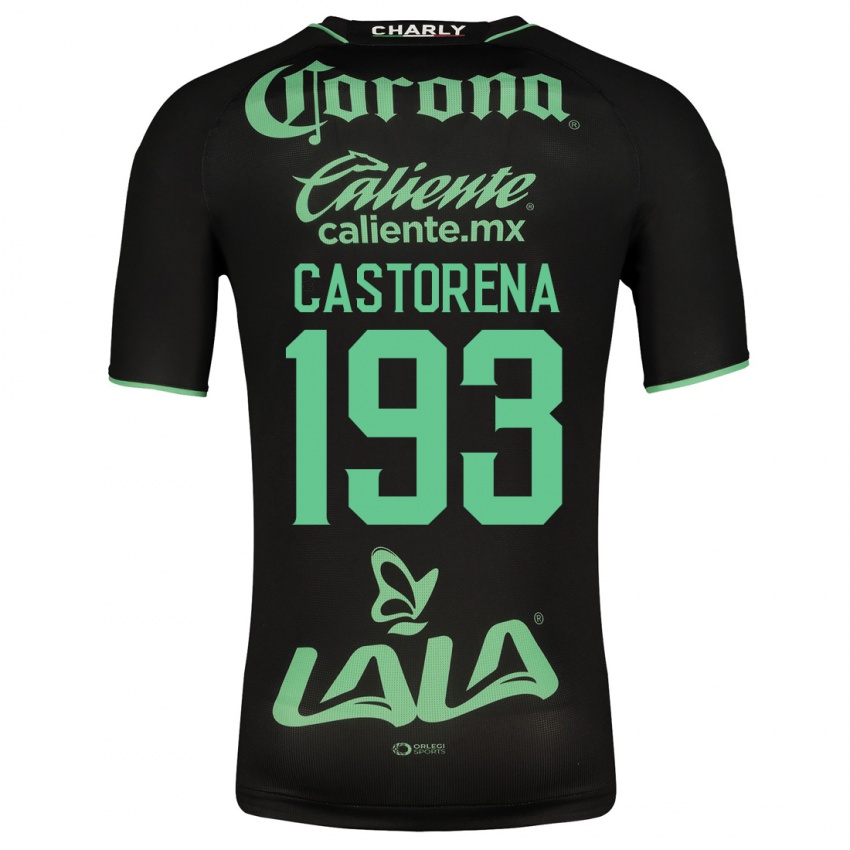 Børn Damián Castorena #193 Sort Udebane Spillertrøjer 2023/24 Trøje T-Shirt