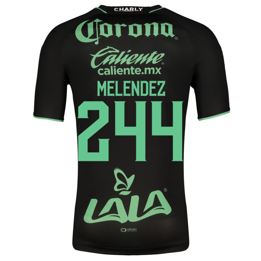 Børn Carlos Meléndez #244 Sort Udebane Spillertrøjer 2023/24 Trøje T-Shirt