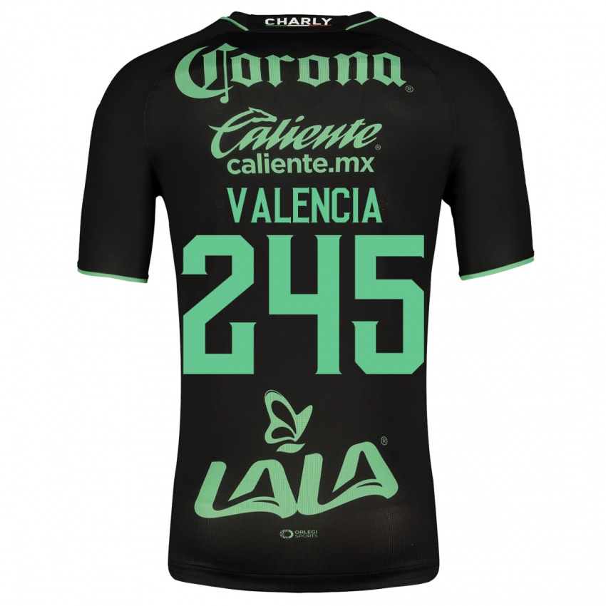 Børn Álex Valencia #245 Sort Udebane Spillertrøjer 2023/24 Trøje T-Shirt