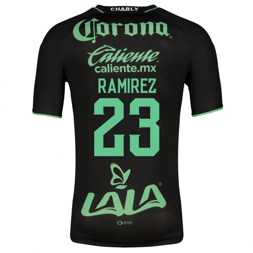Børn Alexxandra Ramírez #23 Sort Udebane Spillertrøjer 2023/24 Trøje T-Shirt