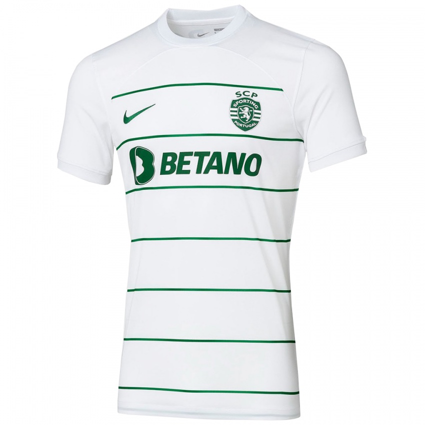 Børn Dário Essugo #14 Hvid Udebane Spillertrøjer 2023/24 Trøje T-Shirt