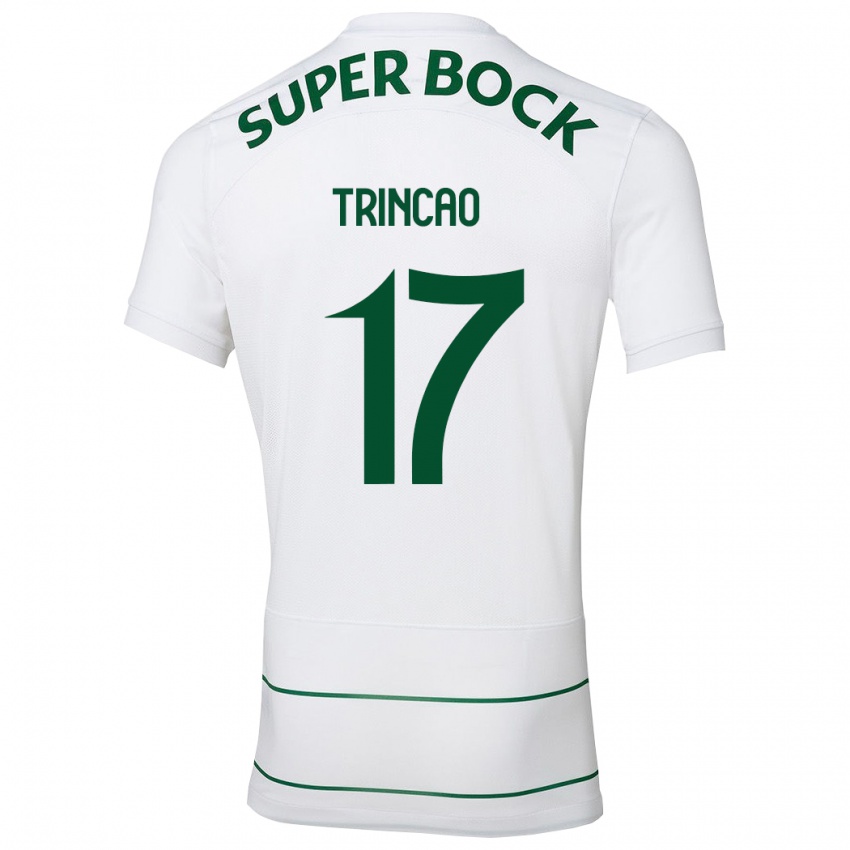 Børn Trincão #17 Hvid Udebane Spillertrøjer 2023/24 Trøje T-Shirt