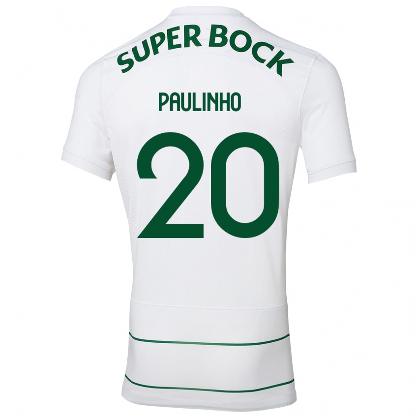 Børn Paulinho #20 Hvid Udebane Spillertrøjer 2023/24 Trøje T-Shirt