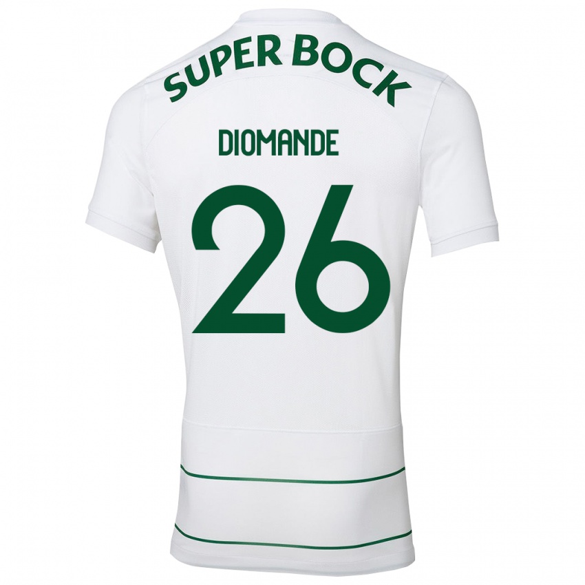 Børn Ousmane Diomande #26 Hvid Udebane Spillertrøjer 2023/24 Trøje T-Shirt