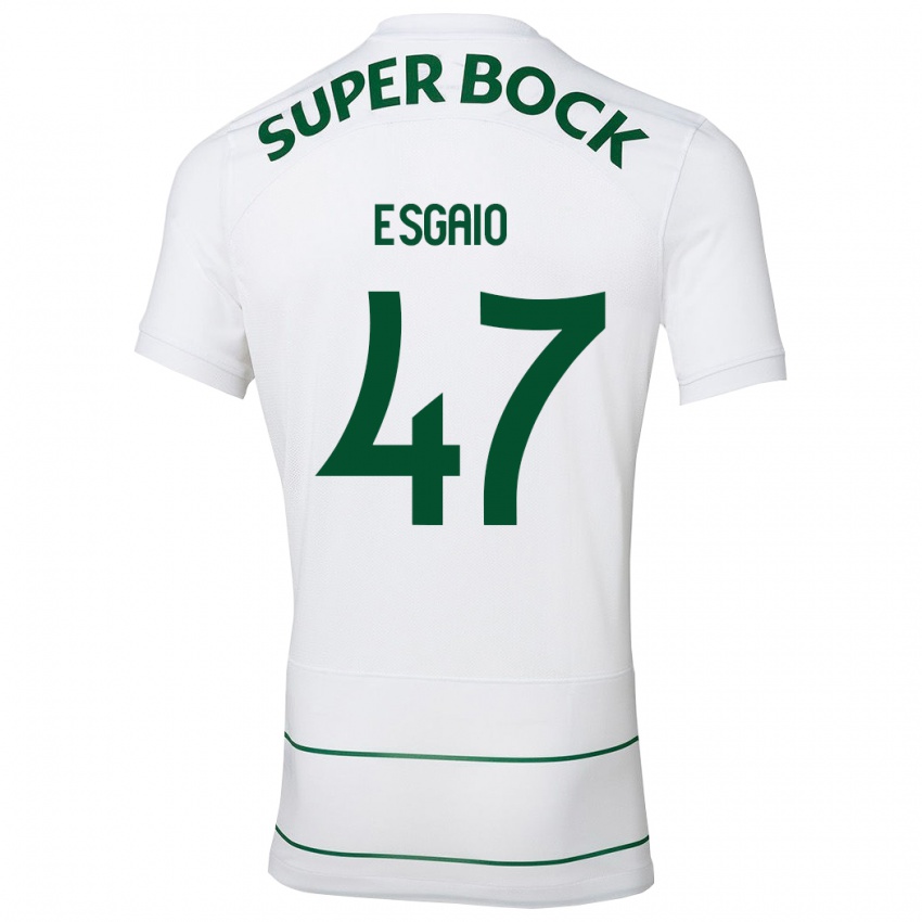 Børn Ricardo Esgaio #47 Hvid Udebane Spillertrøjer 2023/24 Trøje T-Shirt