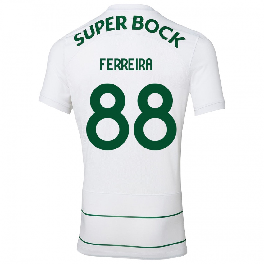 Børn Tiago Ferreira #88 Hvid Udebane Spillertrøjer 2023/24 Trøje T-Shirt