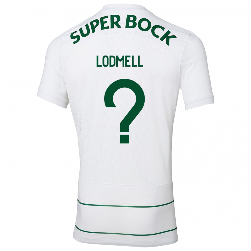 Børn William Lodmell #0 Hvid Udebane Spillertrøjer 2023/24 Trøje T-Shirt