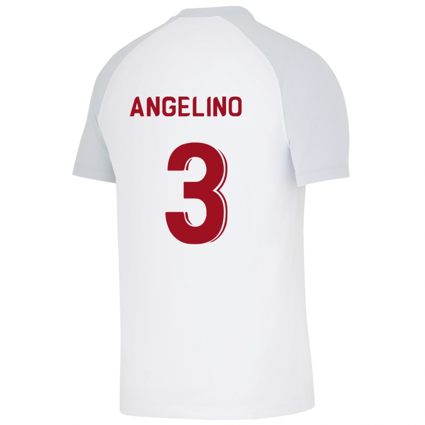 Børn Angelino #3 Hvid Udebane Spillertrøjer 2023/24 Trøje T-Shirt