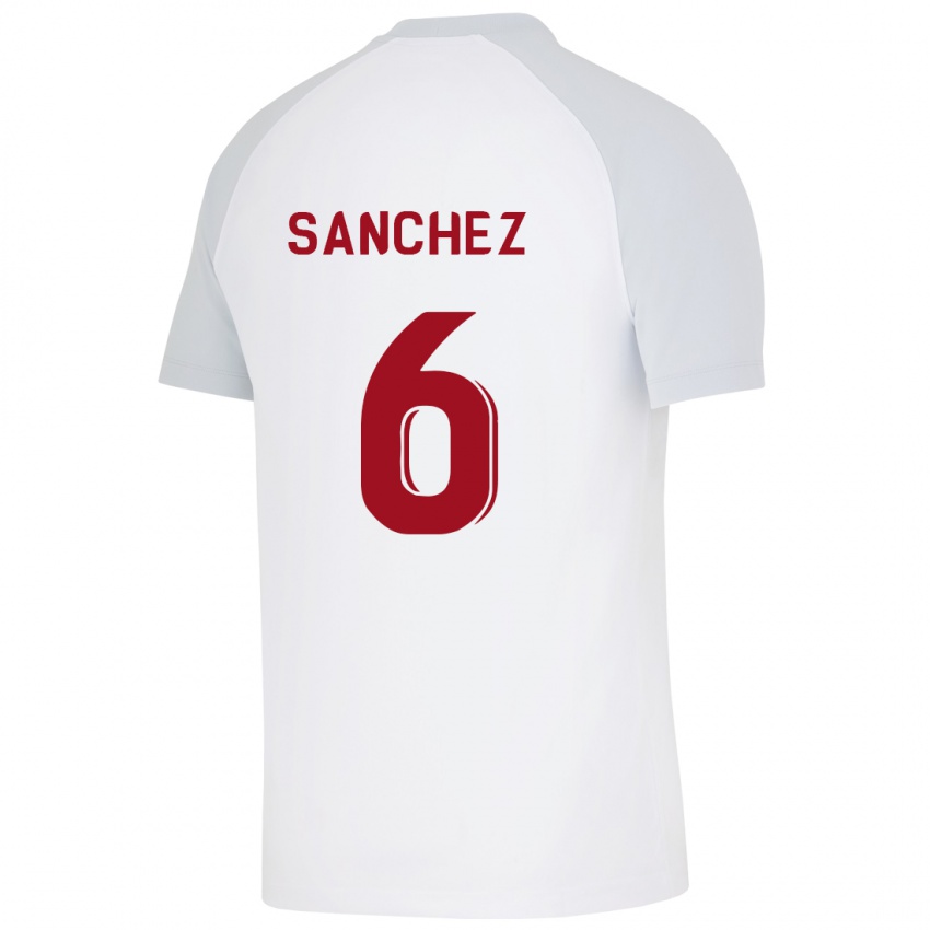 Børn Davinson Sanchez #6 Hvid Udebane Spillertrøjer 2023/24 Trøje T-Shirt