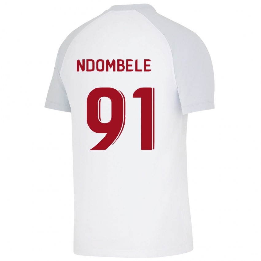 Børn Tanguy Ndombele #91 Hvid Udebane Spillertrøjer 2023/24 Trøje T-Shirt