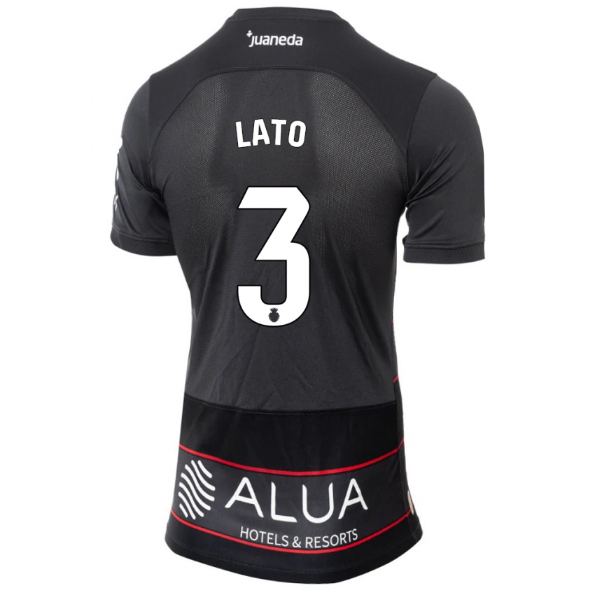 Børn Toni Lato #3 Sort Udebane Spillertrøjer 2023/24 Trøje T-Shirt