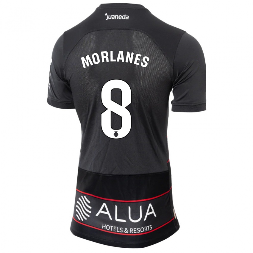 Børn Manu Morlanes #8 Sort Udebane Spillertrøjer 2023/24 Trøje T-Shirt