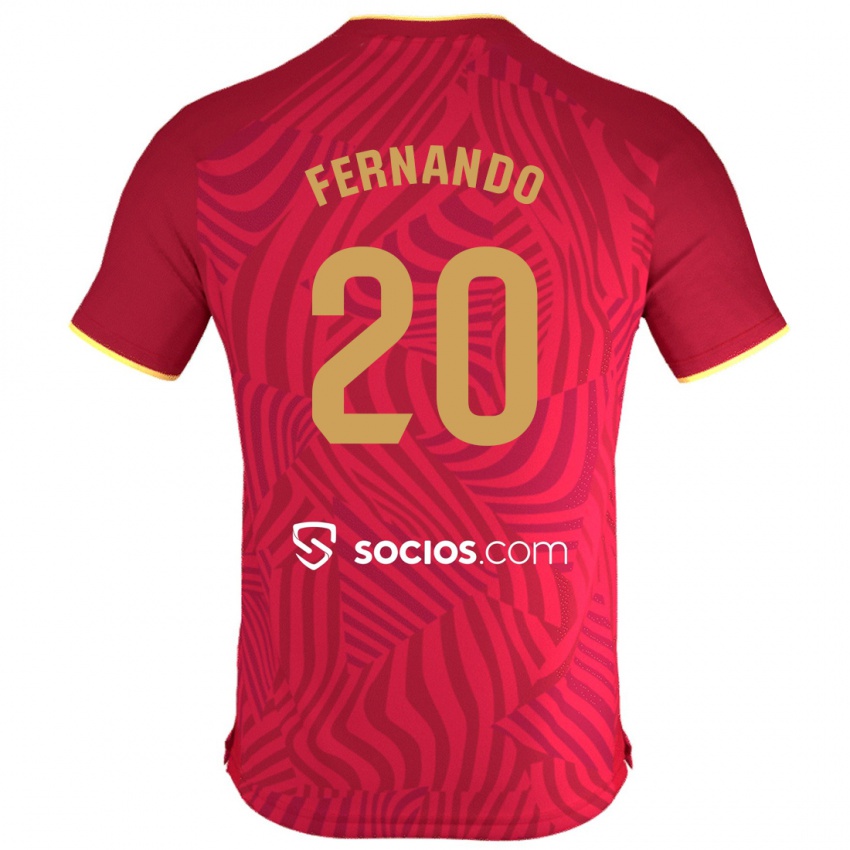 Børn Fernando #20 Rød Udebane Spillertrøjer 2023/24 Trøje T-Shirt