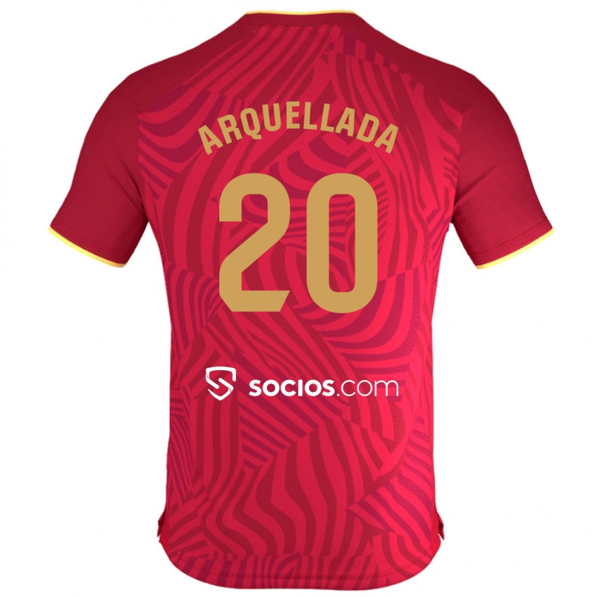 Børn Álvaro Arquellada #20 Rød Udebane Spillertrøjer 2023/24 Trøje T-Shirt