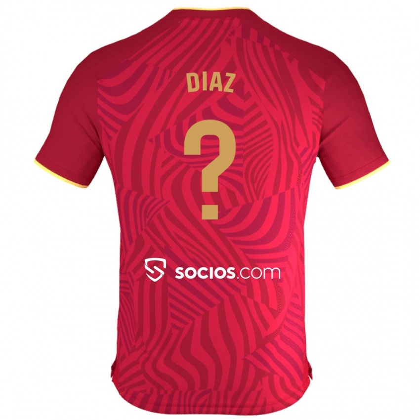 Børn Álvaro Díaz #0 Rød Udebane Spillertrøjer 2023/24 Trøje T-Shirt