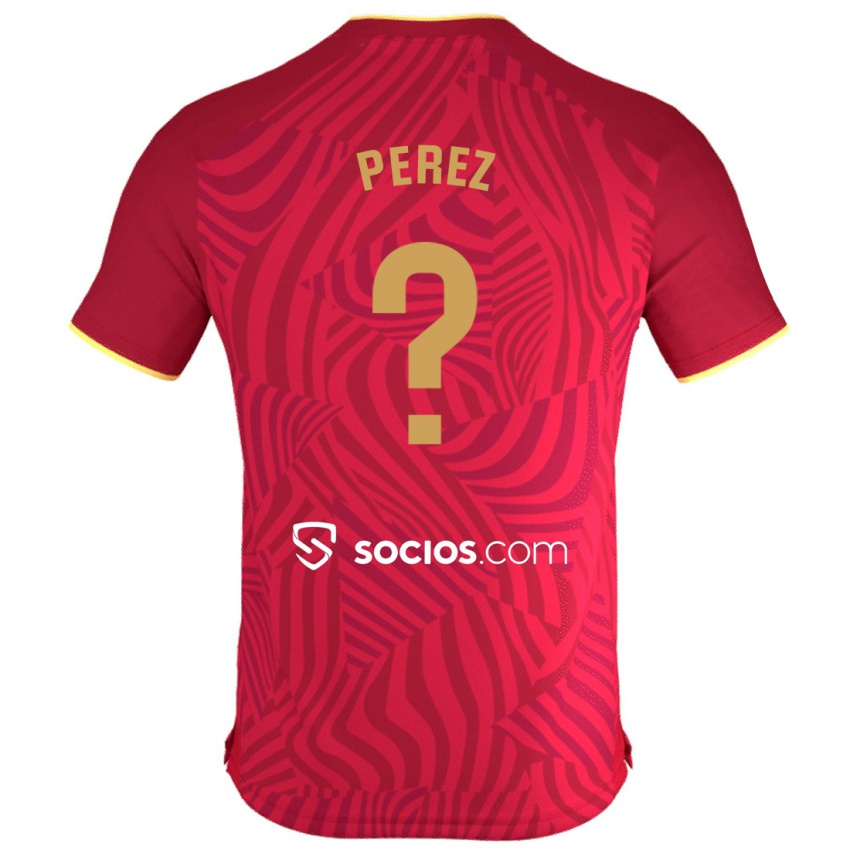Børn Adrián Pérez #0 Rød Udebane Spillertrøjer 2023/24 Trøje T-Shirt
