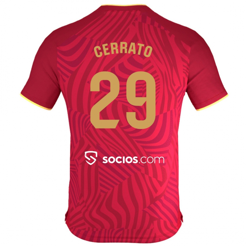 Børn Alba Cerrato Izquierdo #29 Rød Udebane Spillertrøjer 2023/24 Trøje T-Shirt