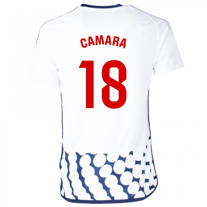 Børn Aaron Cámara #18 Hvid Udebane Spillertrøjer 2023/24 Trøje T-Shirt