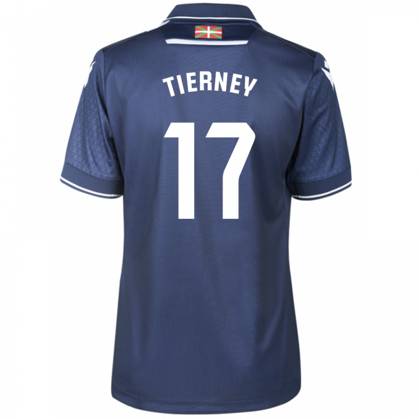 Børn Kieran Tierney #17 Flåde Udebane Spillertrøjer 2023/24 Trøje T-Shirt