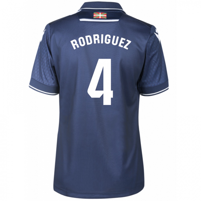 Børn Peru Rodríguez #4 Flåde Udebane Spillertrøjer 2023/24 Trøje T-Shirt