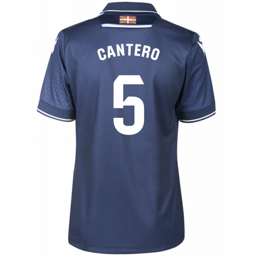 Børn Yago Cantero #5 Flåde Udebane Spillertrøjer 2023/24 Trøje T-Shirt