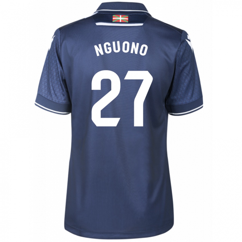 Børn Job Nguono #27 Flåde Udebane Spillertrøjer 2023/24 Trøje T-Shirt