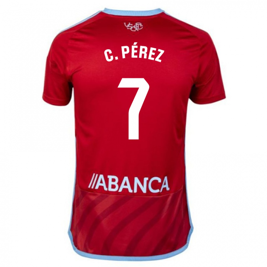 Børn Carles Pérez #7 Rød Udebane Spillertrøjer 2023/24 Trøje T-Shirt