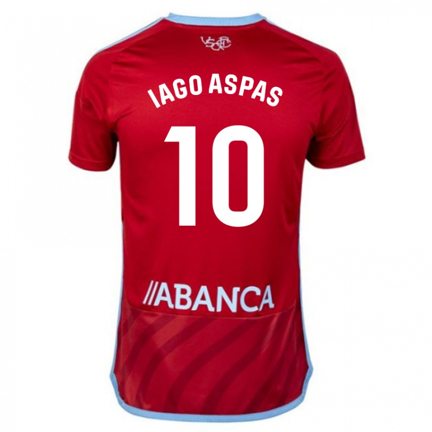 Børn Iago Aspas #10 Rød Udebane Spillertrøjer 2023/24 Trøje T-Shirt
