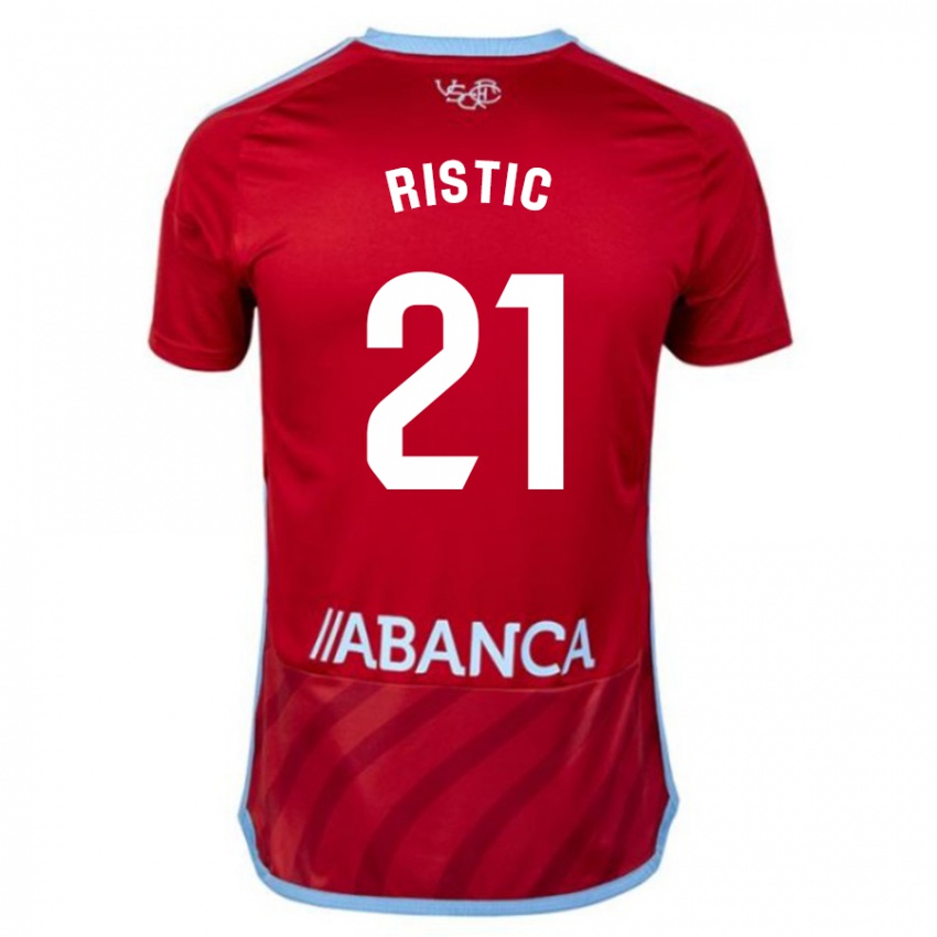 Børn Mihailo Ristic #21 Rød Udebane Spillertrøjer 2023/24 Trøje T-Shirt