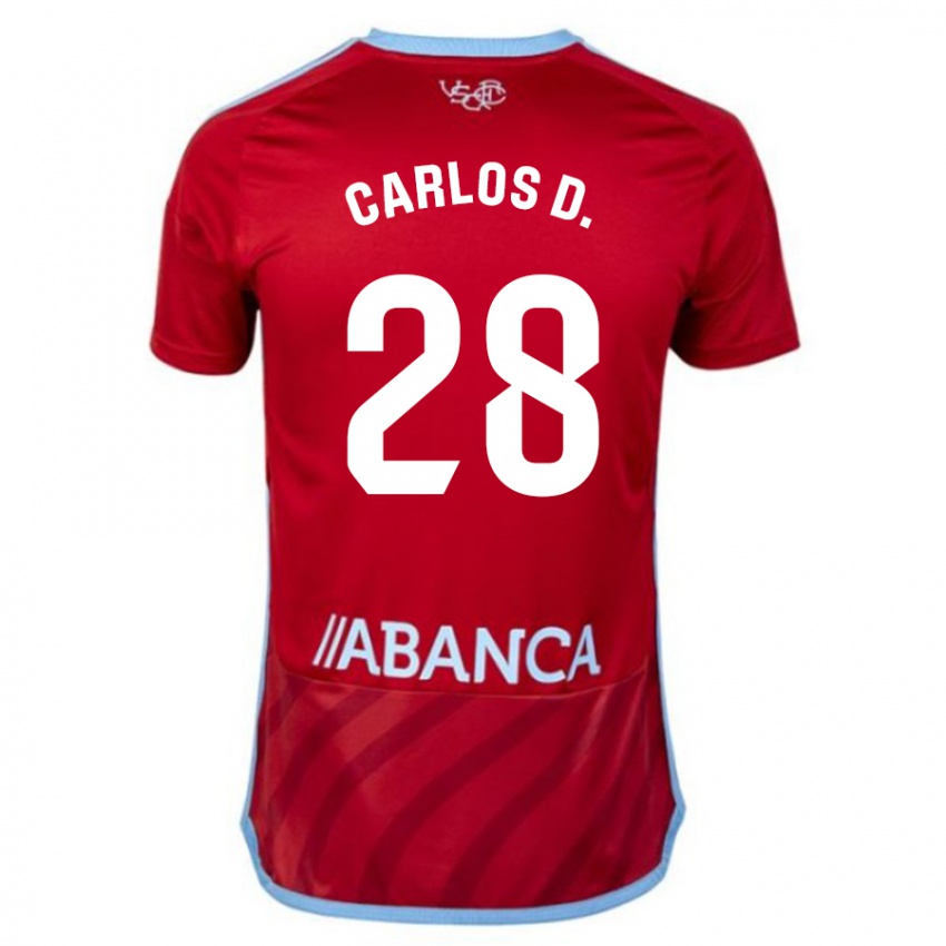 Børn Carlos Domínguez #28 Rød Udebane Spillertrøjer 2023/24 Trøje T-Shirt