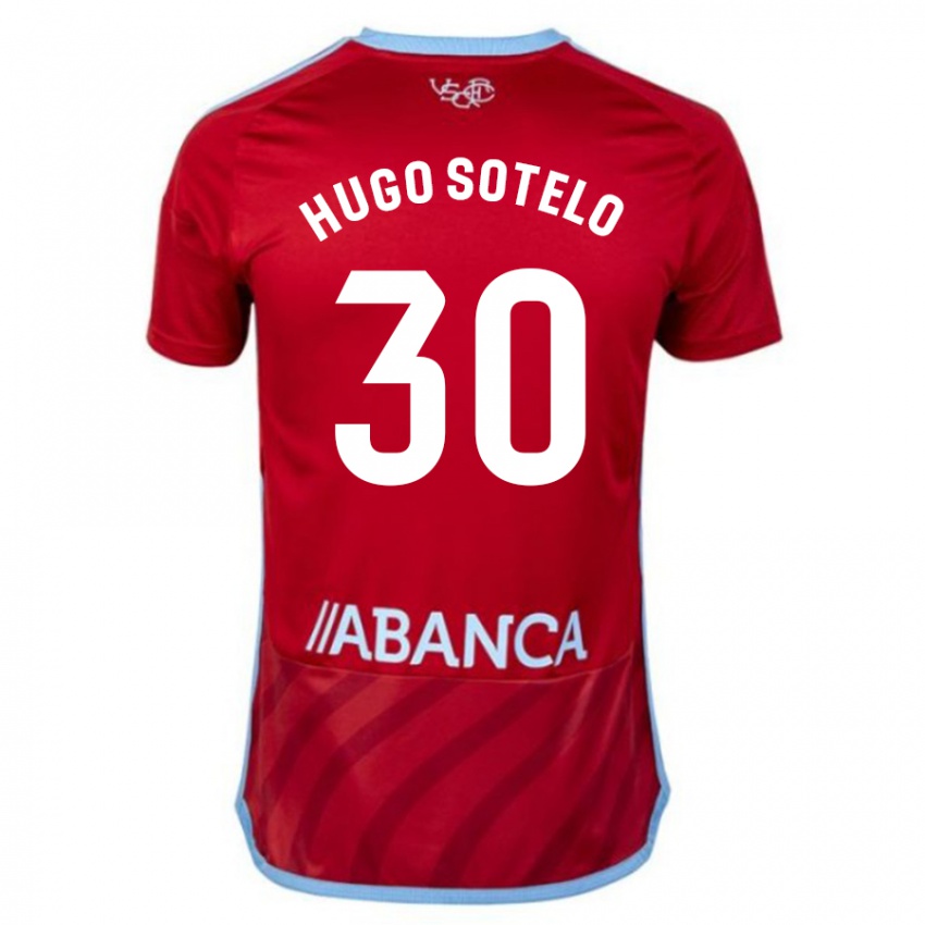 Børn Hugo Sotelo #30 Rød Udebane Spillertrøjer 2023/24 Trøje T-Shirt