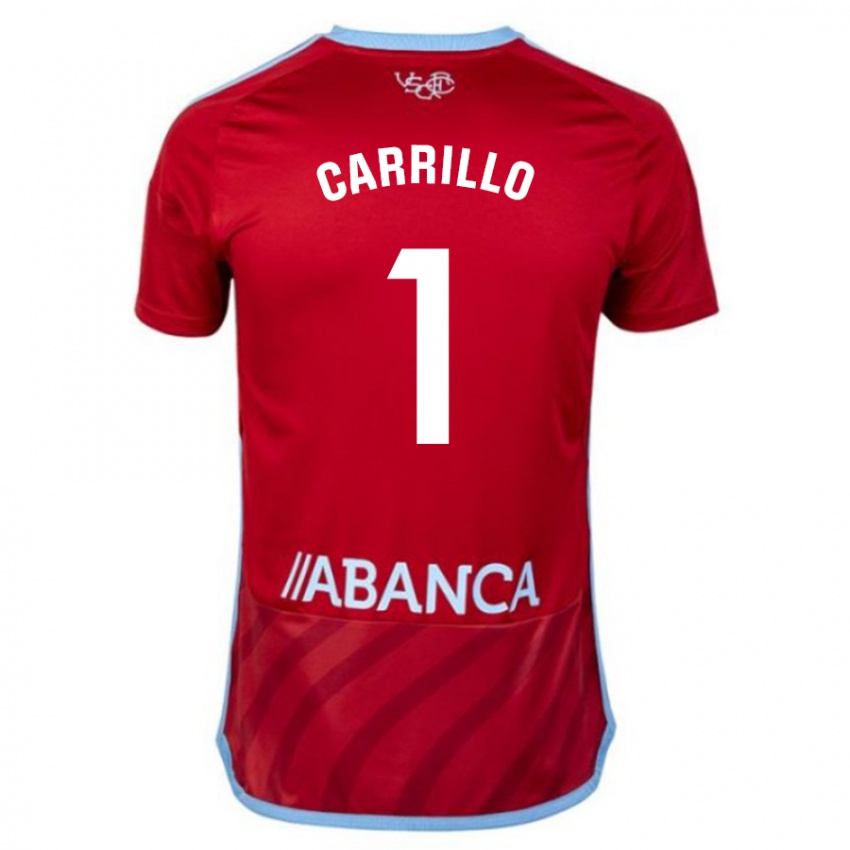 Børn Coke Carrillo #1 Rød Udebane Spillertrøjer 2023/24 Trøje T-Shirt