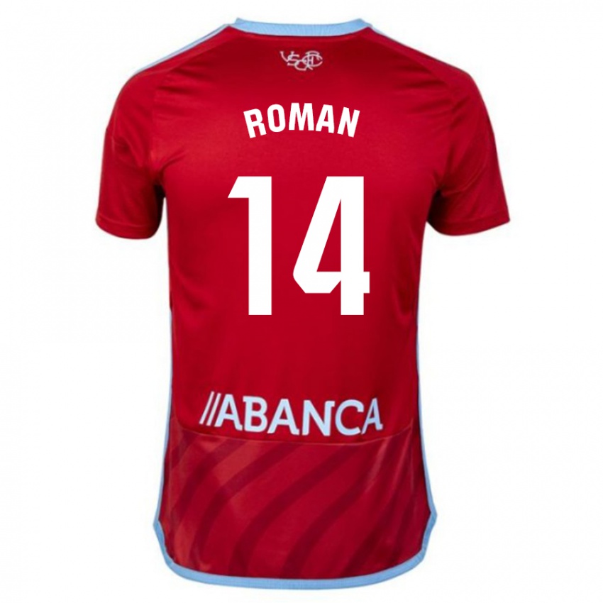 Børn Miguel Román #14 Rød Udebane Spillertrøjer 2023/24 Trøje T-Shirt