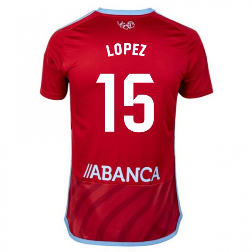 Børn Fer López #15 Rød Udebane Spillertrøjer 2023/24 Trøje T-Shirt
