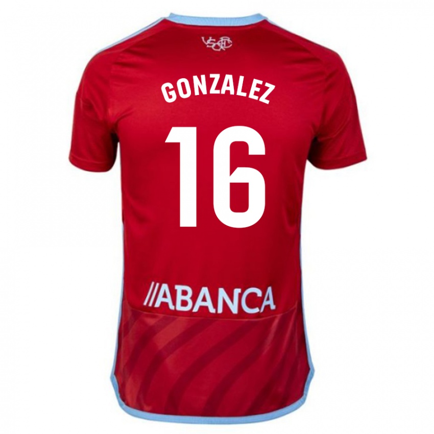 Børn Dani González #16 Rød Udebane Spillertrøjer 2023/24 Trøje T-Shirt