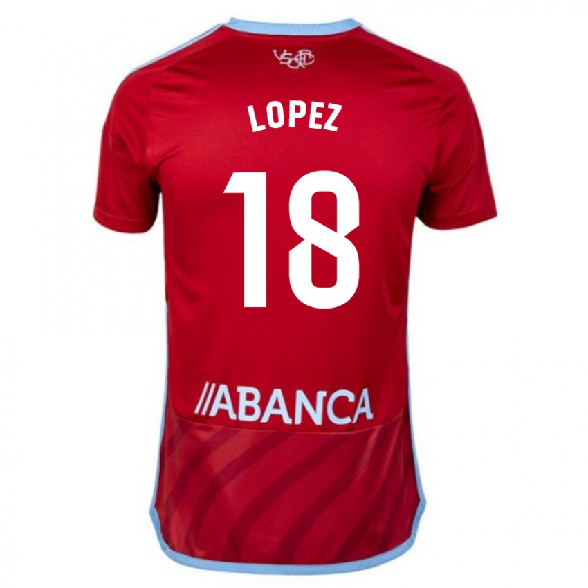 Børn Joel López #18 Rød Udebane Spillertrøjer 2023/24 Trøje T-Shirt