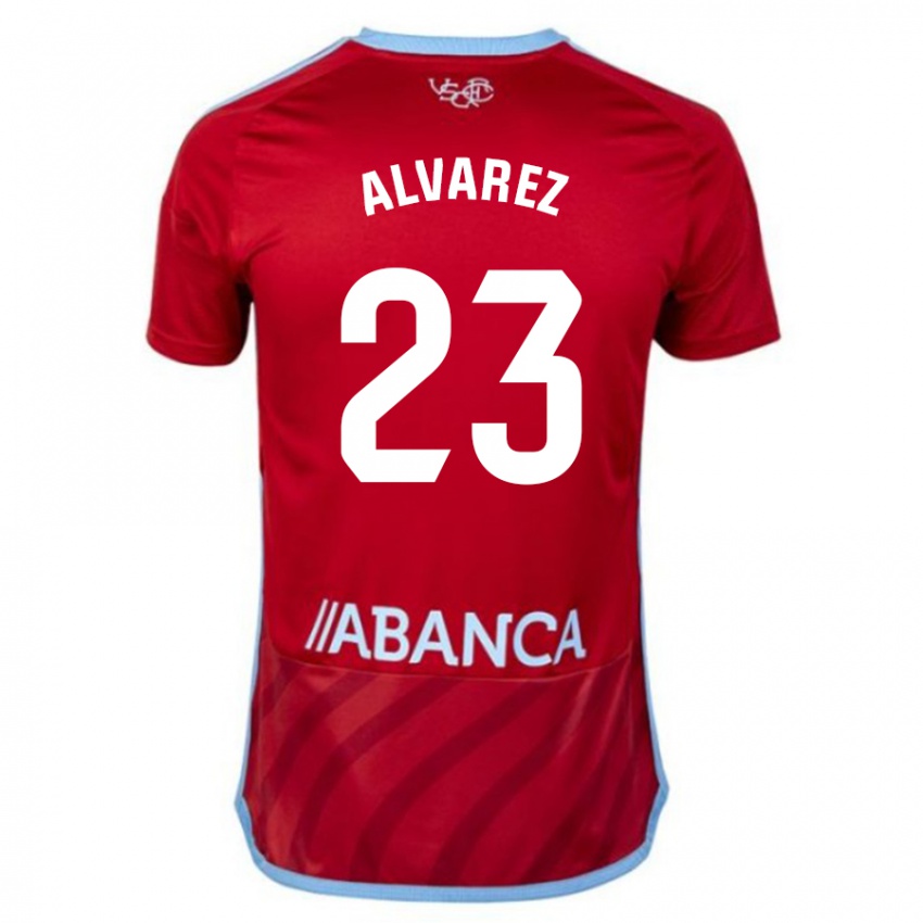 Børn Hugo Álvarez #23 Rød Udebane Spillertrøjer 2023/24 Trøje T-Shirt