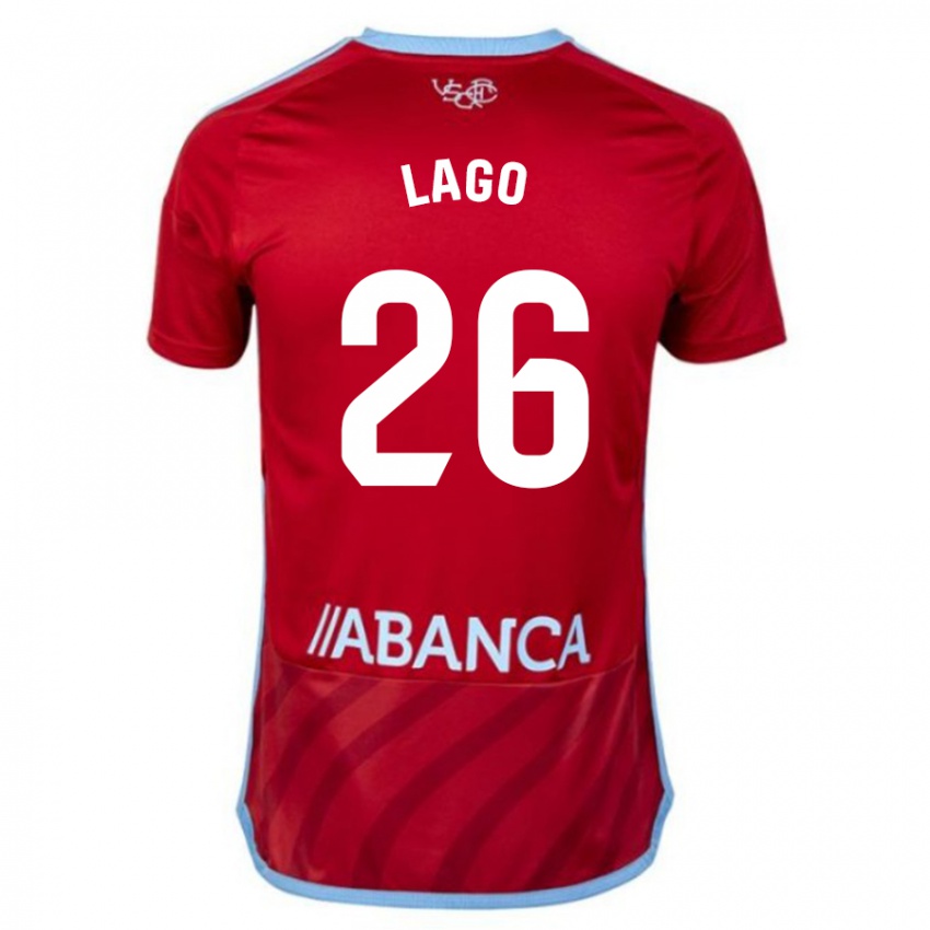 Børn Yoel Lago #26 Rød Udebane Spillertrøjer 2023/24 Trøje T-Shirt