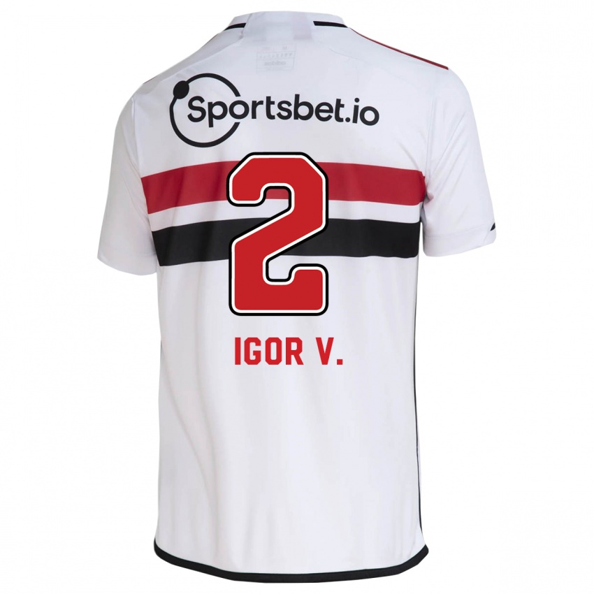 Mænd Igor Vinicius #2 Hvid Hjemmebane Spillertrøjer 2023/24 Trøje T-Shirt