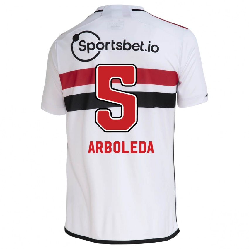 Mænd Robert Arboleda #5 Hvid Hjemmebane Spillertrøjer 2023/24 Trøje T-Shirt