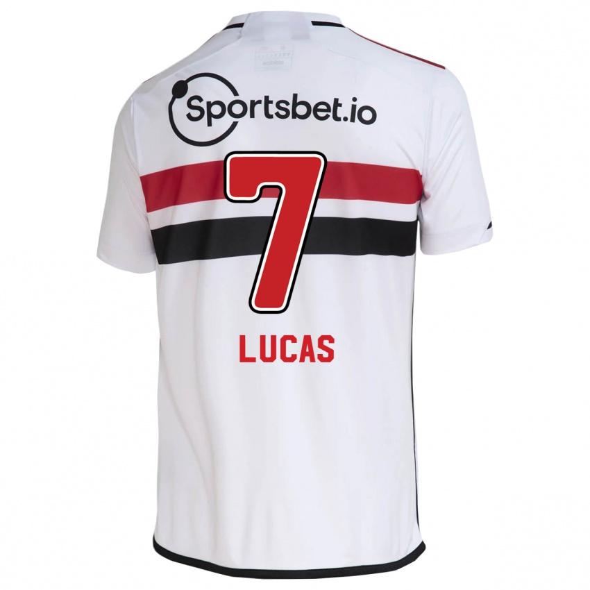 Mænd Lucas Moura #7 Hvid Hjemmebane Spillertrøjer 2023/24 Trøje T-Shirt