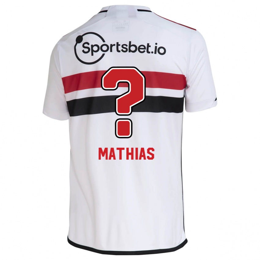 Mænd Leandro Mathias #0 Hvid Hjemmebane Spillertrøjer 2023/24 Trøje T-Shirt
