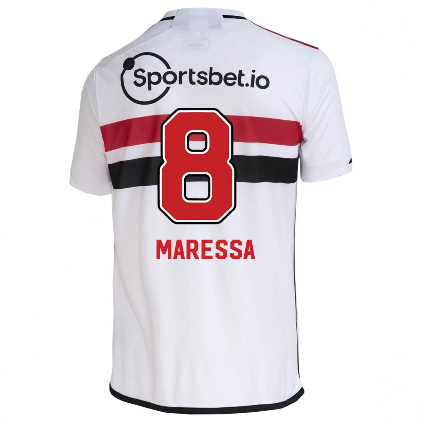 Mænd Maressa #8 Hvid Hjemmebane Spillertrøjer 2023/24 Trøje T-Shirt