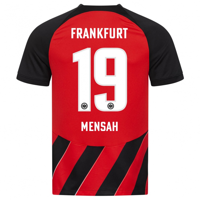 Mænd Keziah Oteng-Mensah #19 Rød Sort Hjemmebane Spillertrøjer 2023/24 Trøje T-Shirt