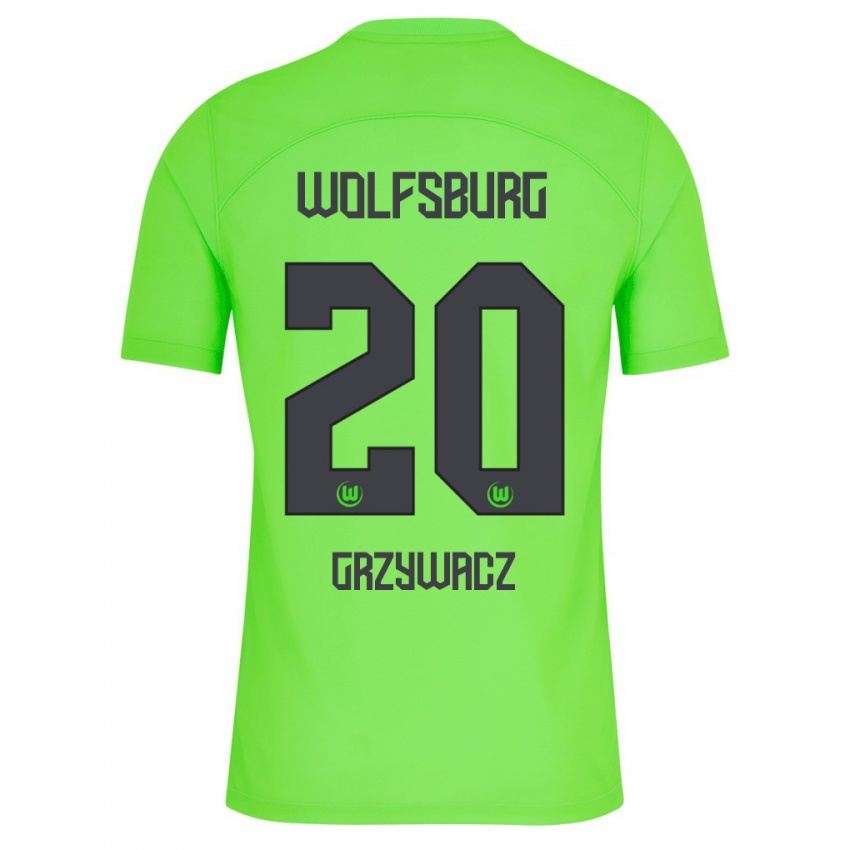 Mænd Eryk Grzywacz #20 Grøn Hjemmebane Spillertrøjer 2023/24 Trøje T-Shirt